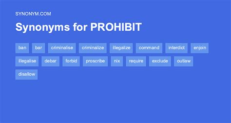 prohibit synonym|PROHIBIT